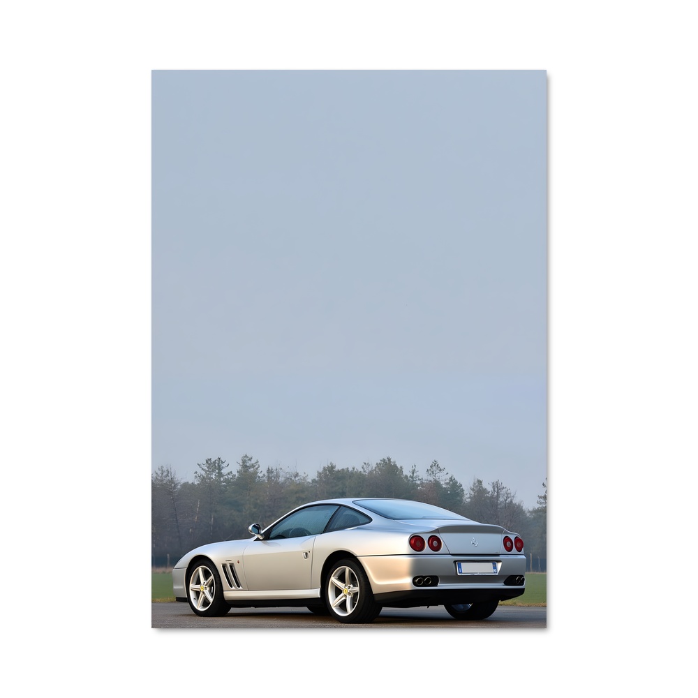 Poster Maranello en Argent – affiche Ferrari